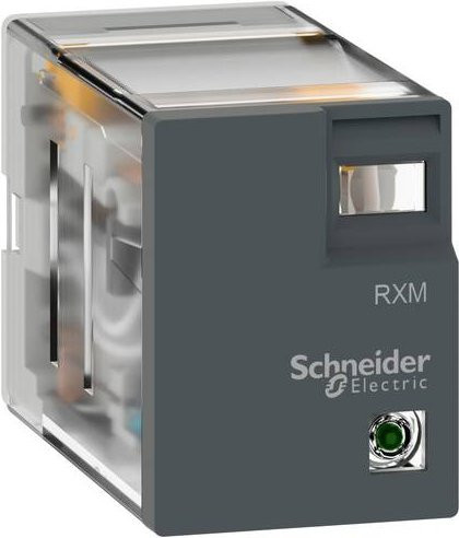 Schneider Electric Miniaturrelais RXM4LB2ED, 10 Stück, grau und transparent - Bild 1