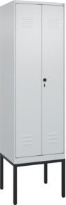 C+P PSA Doppel-Spind Classic PLUS Gestell mit 2 Abteilen in Grau, Höhe: 212 cm, Breite: 60 cm, Tiefe: 50 cm, mit Sicherheits-Drehriegel Verschluss 7035/7035 - Bild 1