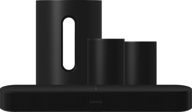 Sonos Soundbar Set: Beam Gen 2, 2x Era 100 und Sub Mini in Schwarz - Bild 1