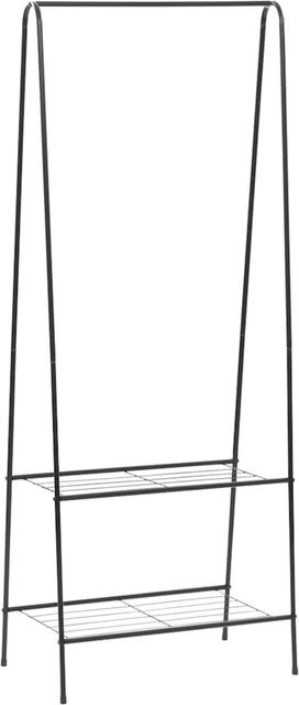 vidaXL Kleiderständer aus Stahl in Schwarz, B/T/H: 59 x 35 x 150 cm - Bild 1