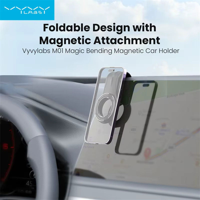 Vyvylabs Magnetische Auto-Handyhalterung mit abnehmbarem biegbarem Arm in Schwarz - Bild 2