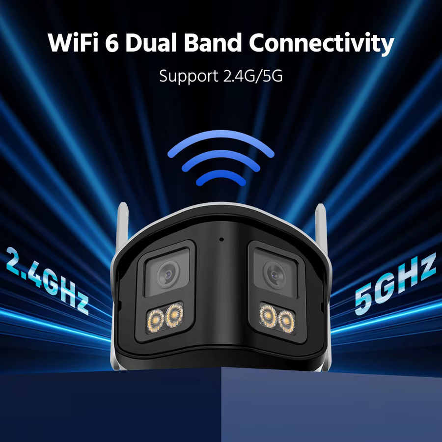 ANNKE 4MP Dual-Objektiv WLAN Sicherheitskamera mit 170° Ultra-Weitwinkel, IP66 Outdoor Heimüberwachung, vollfarbige Nachtsicht und 2-Wege-Audio in Weiß - Bild 4