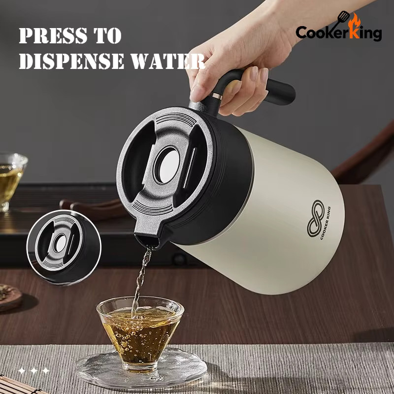 COOKER KING Teekanne mit Keramik und Edelstahl 304 in Weiß, 2,2 l - Bild 3