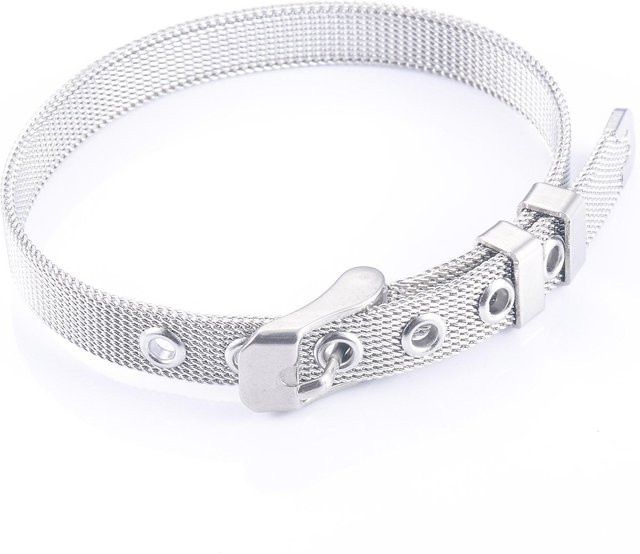 Uhrenarmband Edelstahl, Silber, 21 cm, Unisex - Bild 1
