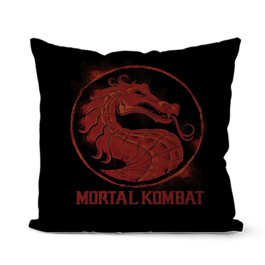 M-Mortal Kombat Kissenbezug aus Plüsch in Schwarz mit doppelseitigem Druck, B/T/H: 30 x 30 x 0 cm - Bild 5