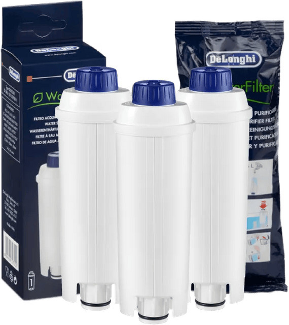 De'Longhi Wasserfilter Set, 3 Stück, Weiß - Bild 1
