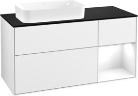 V&B Waschtischunterschrank Finion mit Wandbeleuchtung, Farbe: Weiß lackiert, B/T/H: 120 x 60 x 60 cm - Bild 1