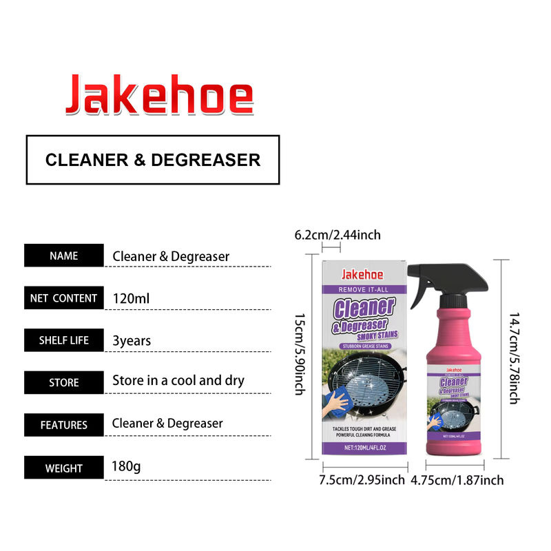JAKEHOE Grillständer-Reiniger zur Entfernung von Fett und Kohlenstoffablagerungen, 120 ml - Bild 6