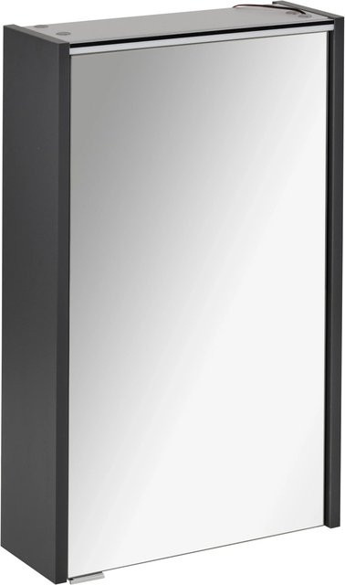 Fackelmann Spiegelschrank Denver Anthrazit mit integrierter LED-Beleuchtung und Softclose-Türen, B/H/T: 42 x 68,5 x 16 cm - Bild 1