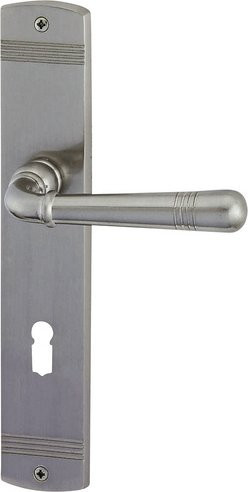 ALPERTEC Langschild-Garnitur aus Messing in Silberfarben/Chrom - Bild 1