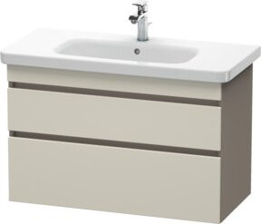 Duravit Waschtischunterschrank DuraStyle in Taupe/Beige, wandhängend, 2 Schubladen, B: 93 cm, T: 44,8 cm, H: 61 cm - Bild 1