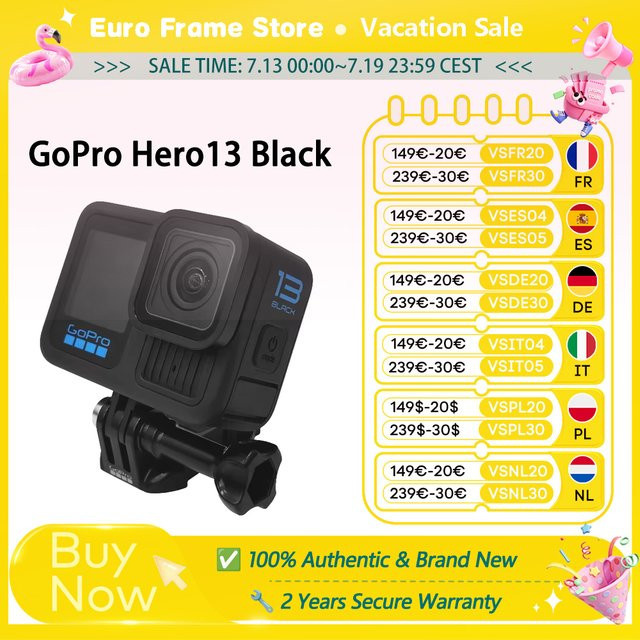 GoPro HERO 13 Black Action Camera mit GPS in Schwarz - Bild 1