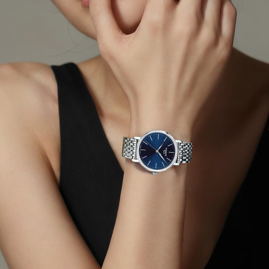 Tissot Armbanduhr, Quarz, Edelstahlgehäuse, 34 mm, Blau, Damen - Bild 7