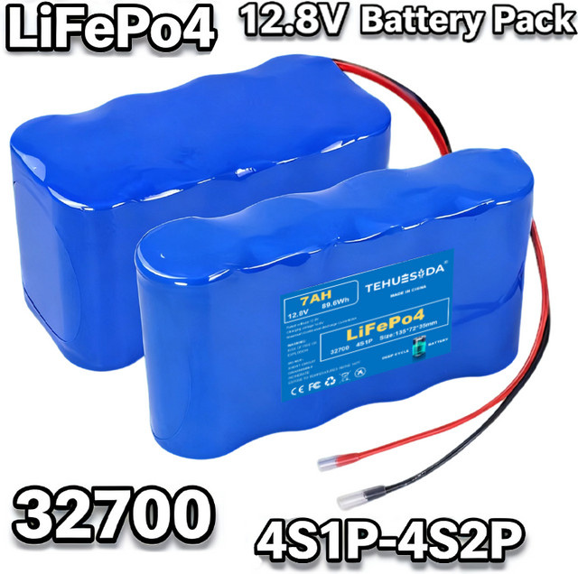 TEHUISIDA LiFePO4 Akku 12,8V 4S1P-4S2P mit BMS in Blau für Elektroboote, Drohnen und Unterbrechungsfreie Stromversorgung - Bild 1