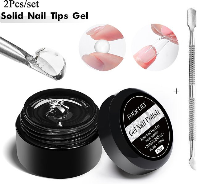 Four Lily Nagelgel Set, Clear, Glänzend, 2 x 10 ml - Bild 1