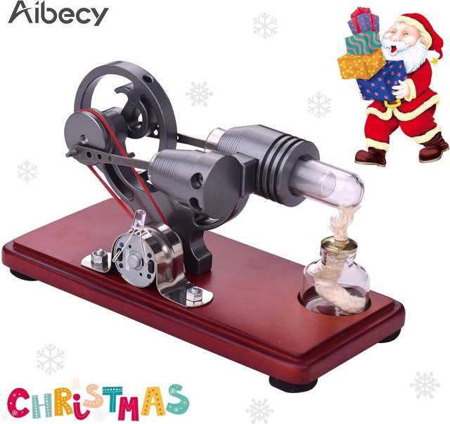 Aibecy Heißluft-Stirlingmotor, Motormodell, mit bunter LED-Lichterkette - Bild 1