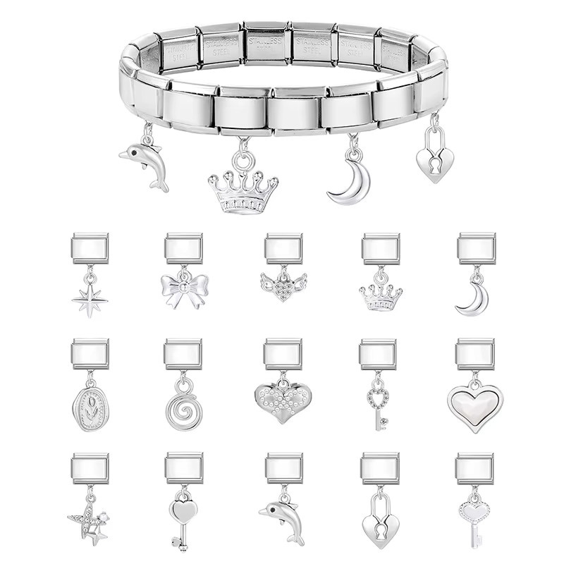 Armband Edelstahl, Silber, Damen, Verspielt - Bild 2