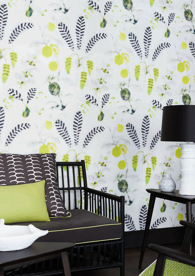 Nobilis Wallpaper Daiquiri COS160 Vlies Tapete mit floralem Botanik-Design in Gelb Grün Weiß Multicolour - Bild 1