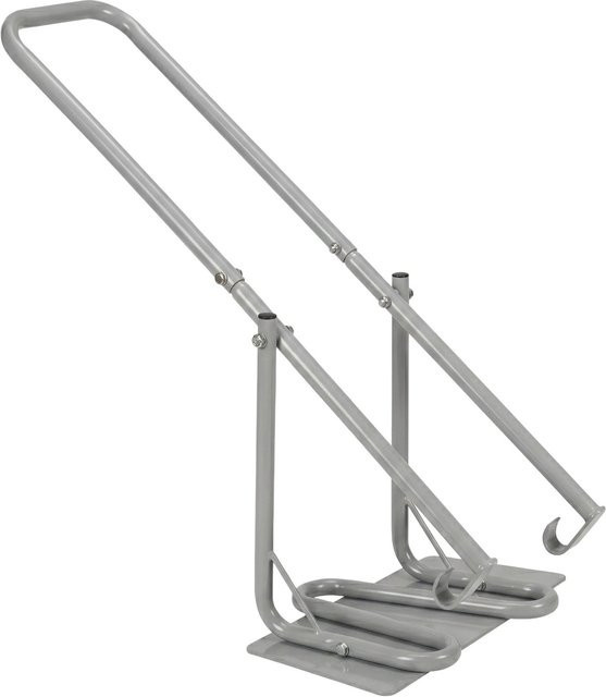 Manuelle Müllpresse aus Stahl von Relaxdays in Grau, pulverbeschichtet, Höhe: 95 cm, Breite: 30 cm, Tiefe: 31 cm - Bild 1