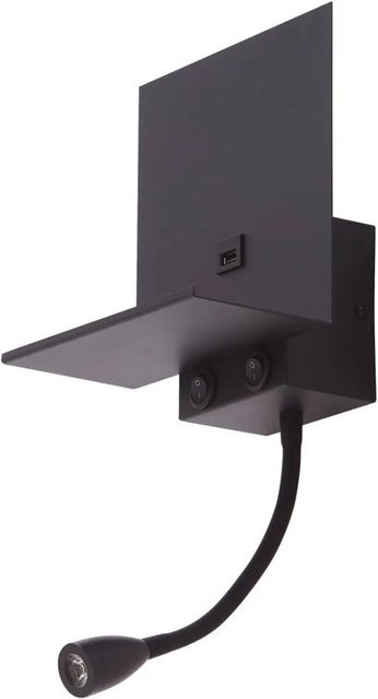 Lindby Wandleuchte Thoridmit Modern Schwarz aus Metall mit USB Anschluss und G9 Fassung - Bild 1