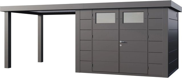 Telluria Gerätehaus Classico in Silberfarben mit Außenmaß B: 602 cm, H: 258 cm, T: 219 cm - Bild 1