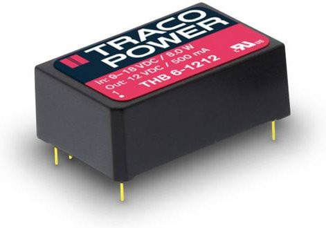 TracoPower THB 6-1223 DC/DC-Wandler Print 12 V/DC 15 V/DC -15 V/DC 200mA 6W Schwarz - Bild 1