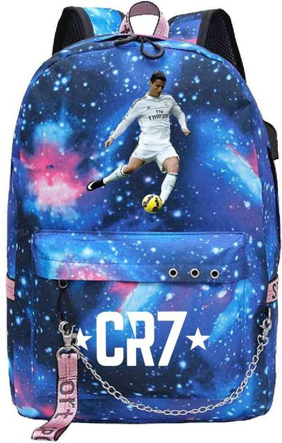 3-teiliges Schulrucksack-Set in Blau aus Oxford-Stoff mit Schultasche, Schultergurt und Federmäppchen - Bild 1