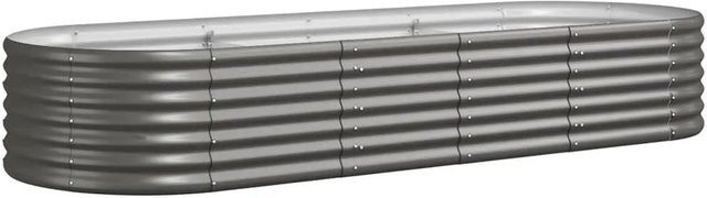 vidaXL Hochbeet aus verzinktem Stahl in Grau, B/T/H: 224 x 80 x 36 cm - Bild 1