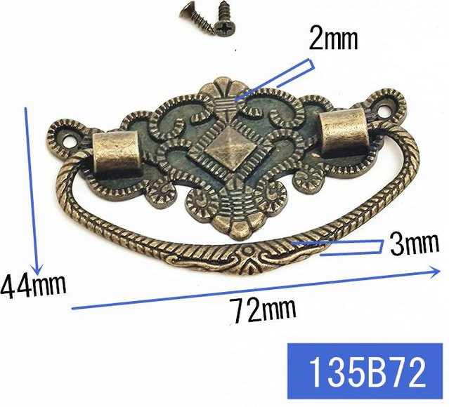 Love Home Garden Schrankknöpfe und Schubladengriffe aus Zinklegierung in Retro Bronze und Hellbraun mit Schrauben - Bild 1