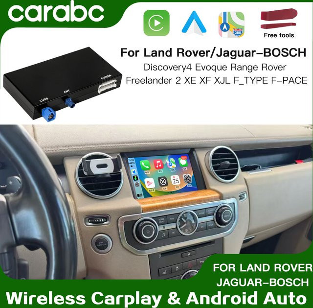 CARABC Drahtlose CarPlay und Android Auto Adapter für Land Rover und Jaguar in Schwarz - Bild 1