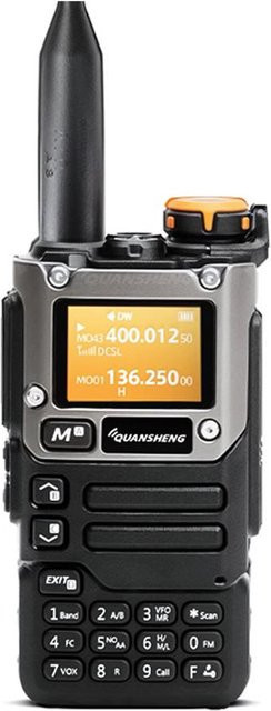 QUANSHENG UV-K6 5W Walkie Talkie Interphone mit VHF UHF Dual Band, AM FM Empfang und NOAA, schwarz - Bild 1