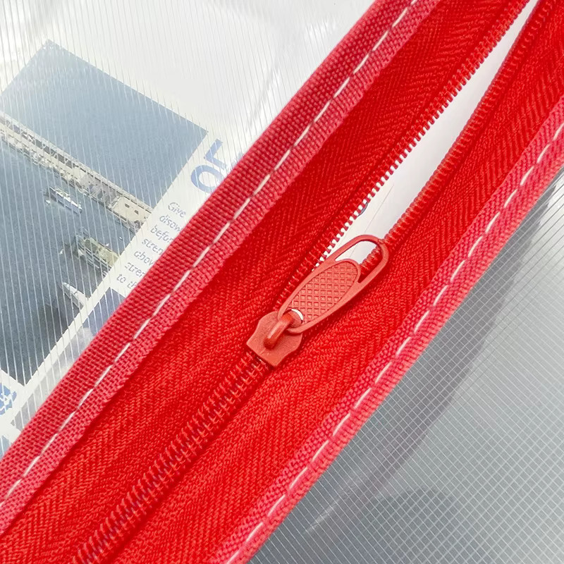 Transparente A4 Aktentasche aus Kunststoff mit Reißverschluss in Gelb - Bild 2