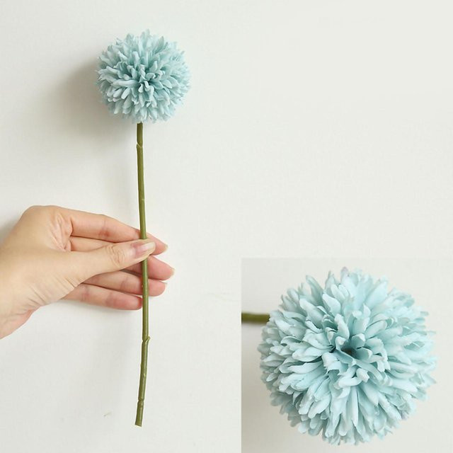 Künstlicher Hortensienstrauß in Blau von TOMTOP JMS als Seidenblumenkugel für Tischdekorationen - Bild 1