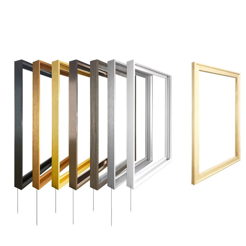 Little PP Bilderrahmen aus Aluminiumlegierung für Leinwand und Ölgemälde, Gold und Schwarz, B/H: 45 x 45 cm - Bild 5