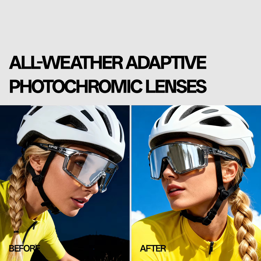 KAPVOE Sportsonnenbrille, Herren, Vollrand, Photochrome, Kunststoff - Bild 4
