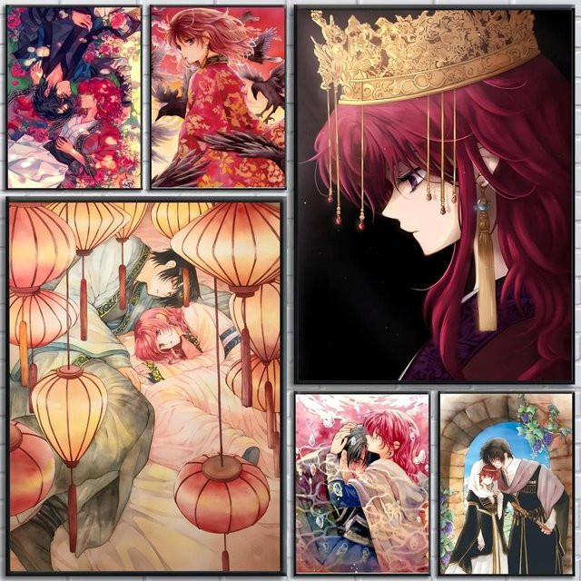Selbstklebender Anime Manga-Poster Y-Yona of The Dawn aus Papier in Mehrfarbig - Bild 1