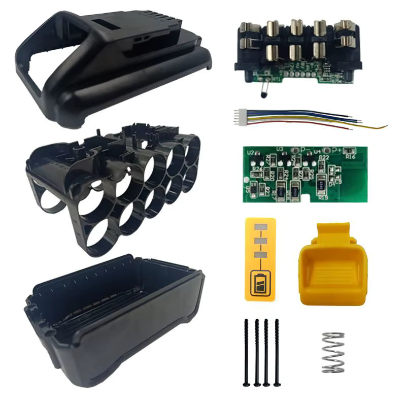 DeWalt Ersatzgehäuse für DCB200 Li-Ion Akku 18V 20V mit PCB-Ladeschutz-Platine aus Kunststoff - Bild 4