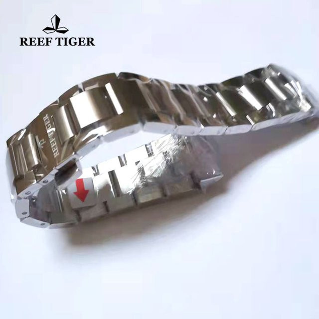 Reef Tiger Uhrenarmband Edelstahl, Silber, Unisex - Bild 1