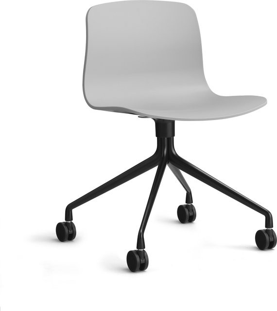 HAY About A Chair AAC 14 Schalensessel in Grau mit Drehfunktion und Rollen - Bild 1
