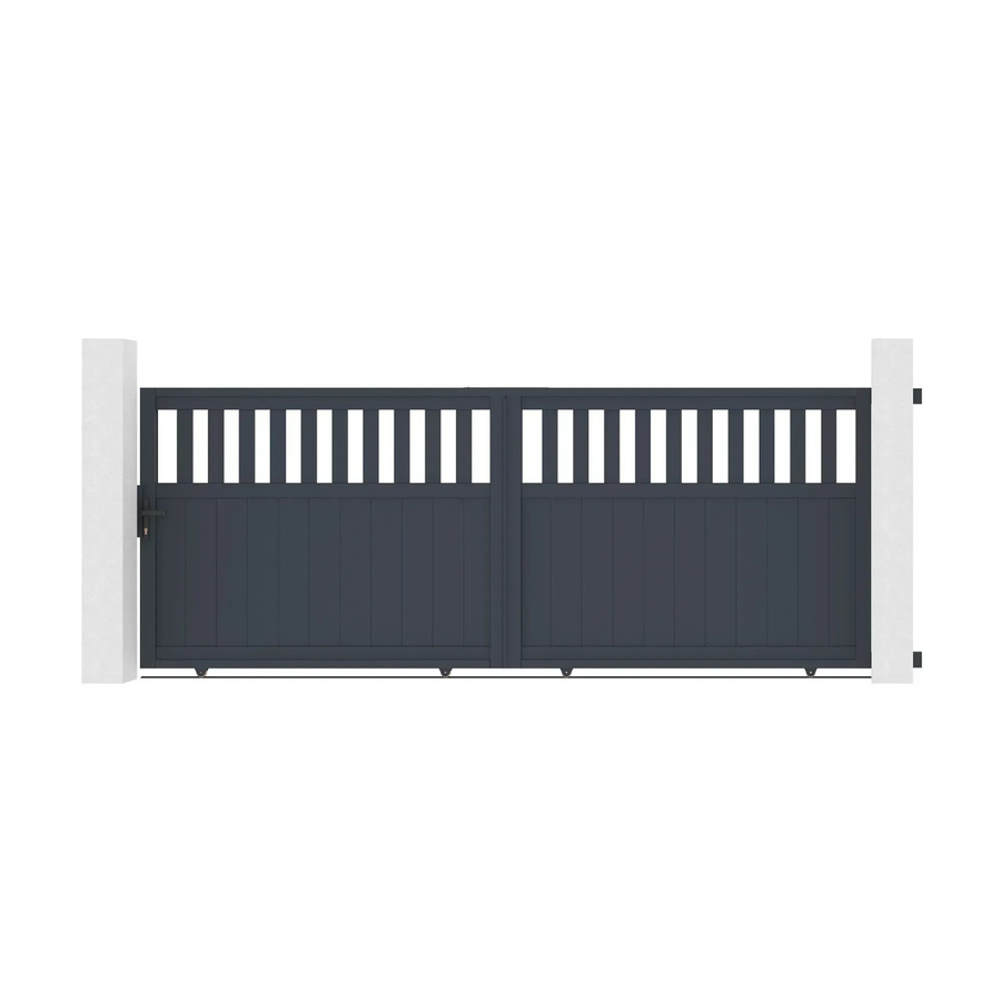 Casanoov Elektrisches Schiebetor Santis aus Aluminium in Grau inklusive Schiebetorantrieb Ranger C300, B: 370 cm, H: 140 cm - Bild 2