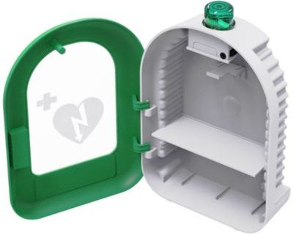MEDX5 Universal AED-PVC-Innenwandkasten mit akustischem und optischem Alarm, grün, B/T/H: 36,0 x 16,0 x 50,0 cm - Bild 2