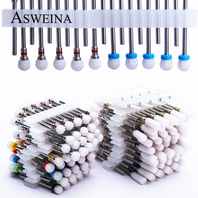 Asweina Nagel Bohrer Set, 10 Stk, Keramik Fräser, Unisex - Bild 1