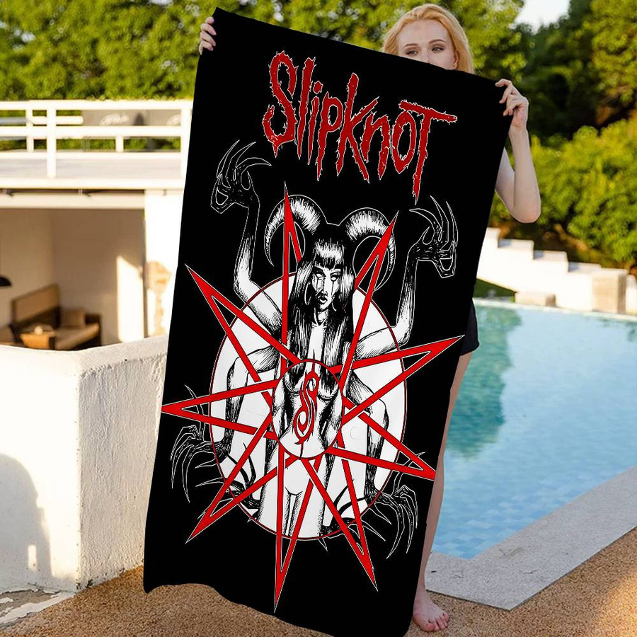 Ka Chen Muda Strandtuch Slipknot Design Mikrofaser Bunt B/H: 30 x 60 cm - Bild 4