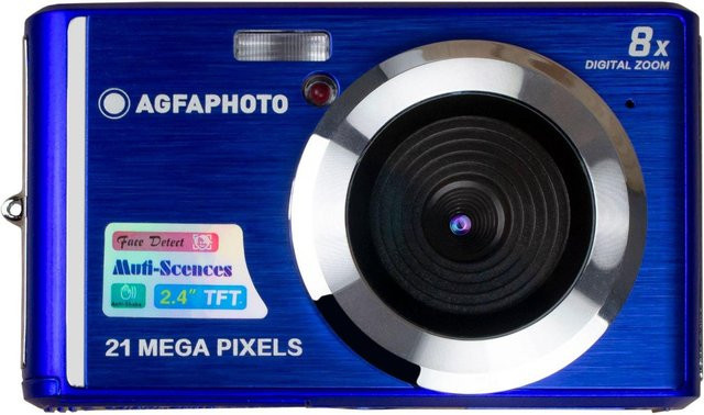 AgfaPhoto Compact DC5200 Digitale Kompaktkamera mit 21 MP CMOS in Blau - Bild 1