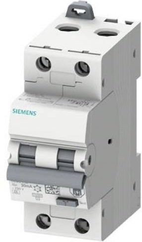 Siemens RCBO FI-Schutzschalter und Leitungsschutzschalter 2-polig 16 A 0,03 A in Weiß - Bild 1
