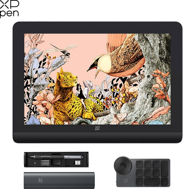 XPPen Artist Pro 14 16 (Gen 2) Grafik-Tablet-Monitor mit 16K Druckstufe, X3 Pro Stylus und Android-Unterstützung, Schwarz - Bild 1