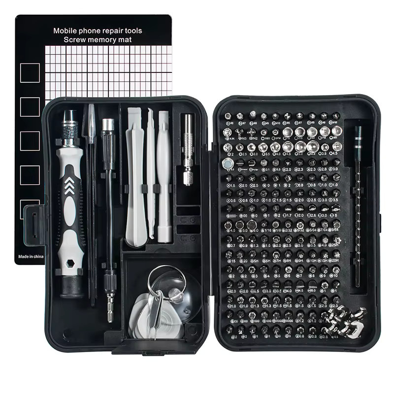 ZJMZYM 170-in-1 Multi-Schraubendreher-Set mit 154 Präzisions-Bits in Grau für Reparaturen an Computer, Telefon und Heimwerkzeugen - Bild 4