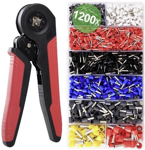 Quadrios 24C531 Aderendhülsen-Sortiment teilisoliert in Multicolor, 1200 Stück (0.5 mm² bis 10 mm²) - Bild 1