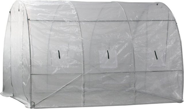 Hardin Tunnelgewächshaus mit Seitentüren und transparenter PE-Folie, B/T/H: 300 x 300 x 200 cm