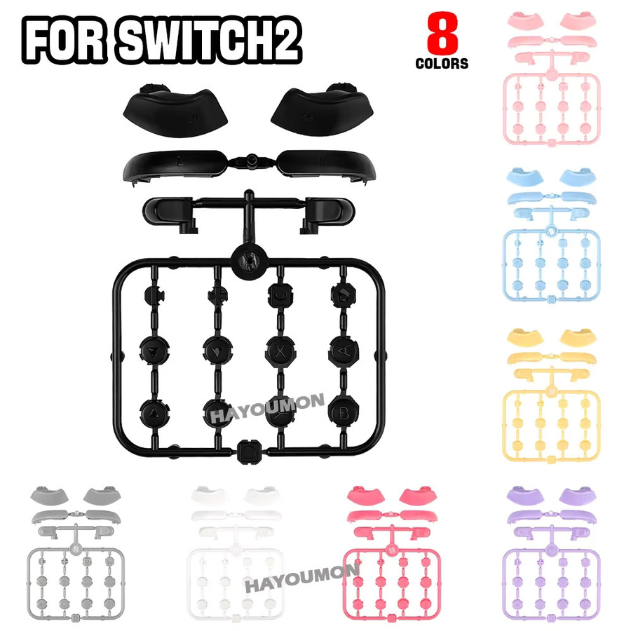 Hayoumon Ersatz-Tastenset für Nintendo Switch mit ABXY-Richtungstasten und Triggern in Mehrfarbig (Gelb) - Bild 3